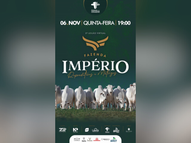 2º Leilão Virtual Fazenda Império &#8211; Reprodutores e Matrizes